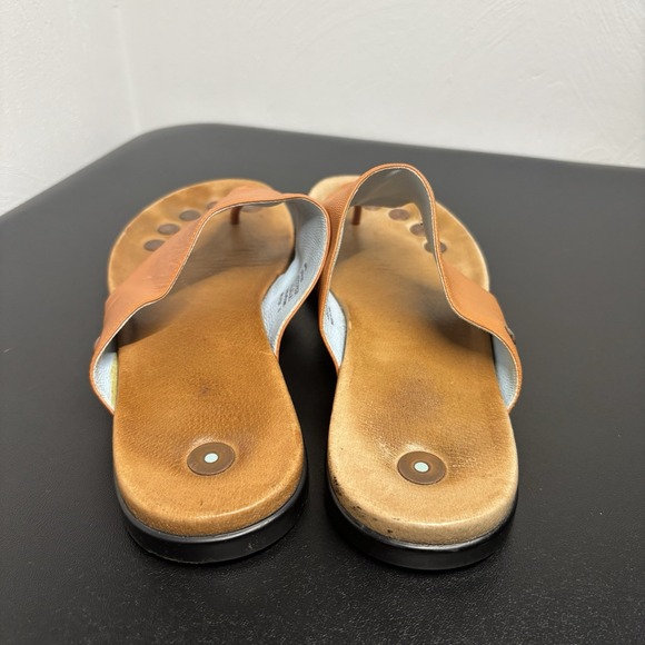 Juil Brio Leather Grounding Earthing Sandals Copper Orange Women's Sz 9 US - Picture 4 of 8